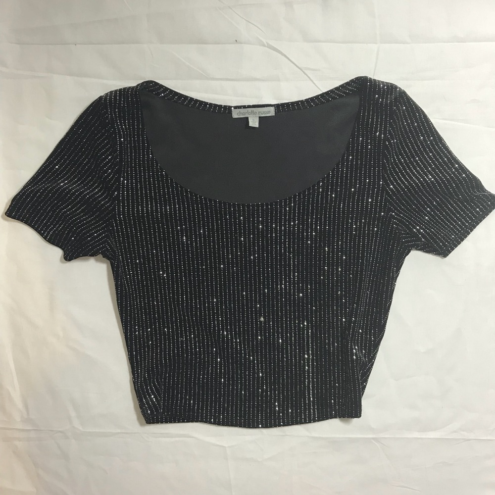 Charlotte Russe Black Crop Top